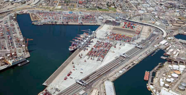 Aerial view of the Port of Los Angeles